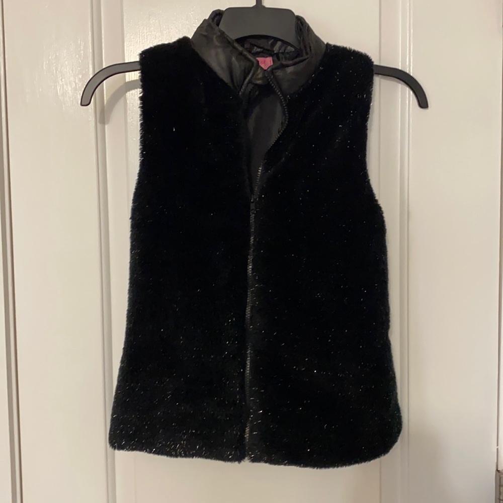 Black shimmery vest